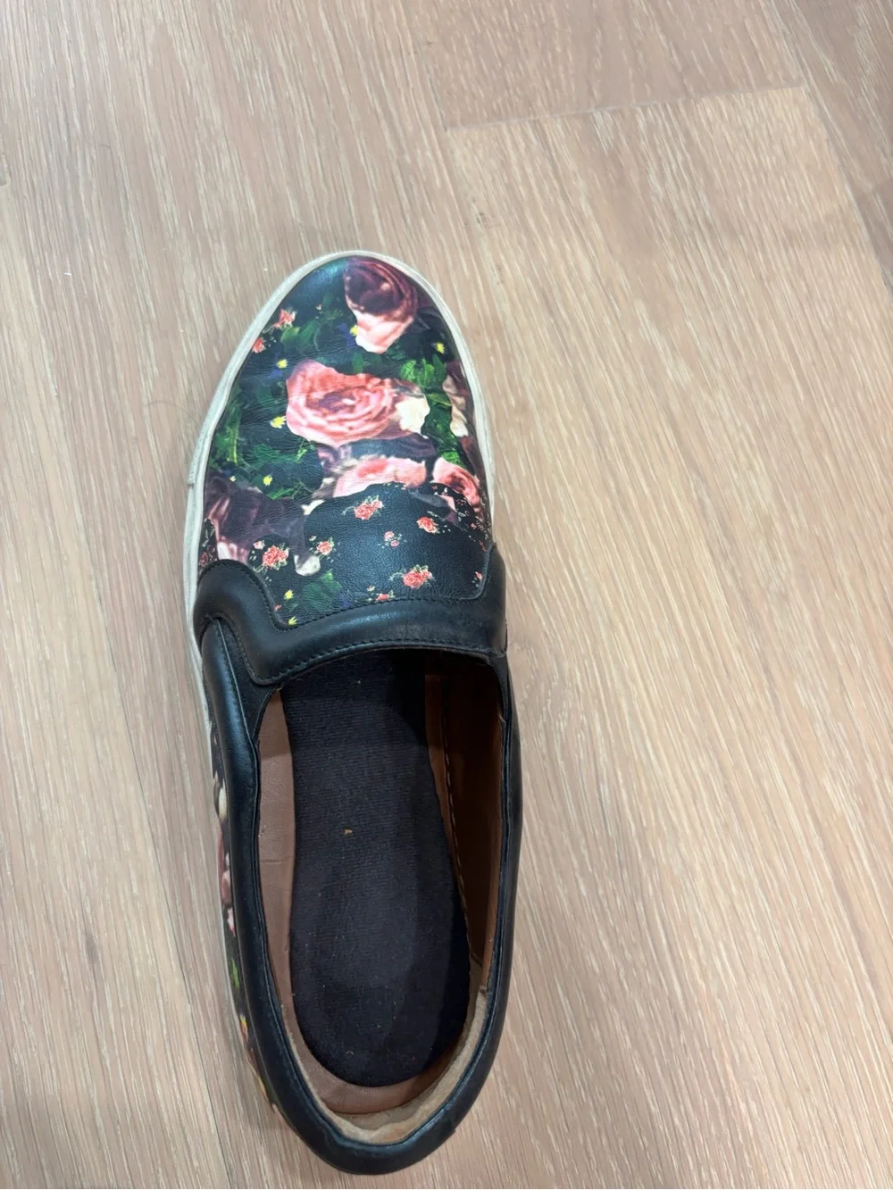 Givenchy Black Floral Slip-On Loafers